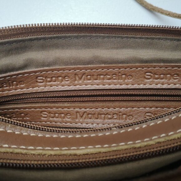 Stone Mountain Ladies Dark Brown Genuine Leather Wide Strap Crossbody / Shoulder - Picture 11 of 14